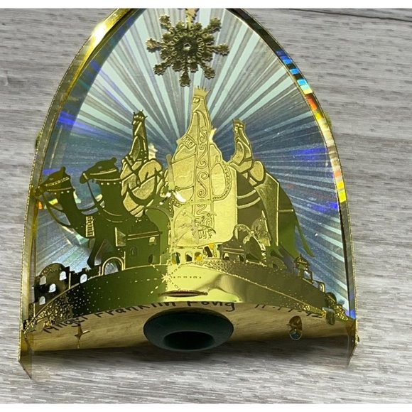 Nativity Christmas Tree Ornament Vintage Wisemen Bethlehem Hanging 3.5 Inch - Picture 4 of 5